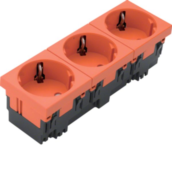 socket outlet 3-g Rastec 33° orange image 1