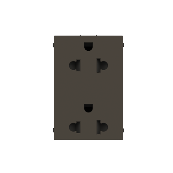 N2338 AN Socket outlet EU/US 2P+E Anthracite - Zenit image 1