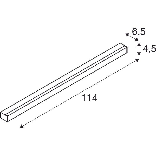 SIGHT LED, wall and ceiling light, 1200mm, black image 2