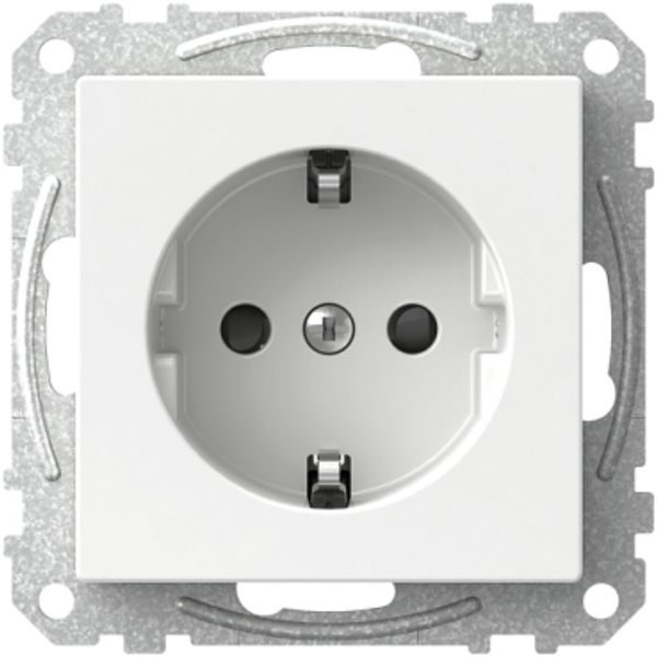 Exxact single socket-outlet earthed screwless white image 3