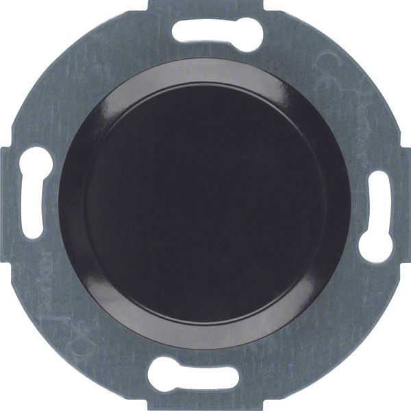 Blind plug centre plate, 1930/glass, black glossy image 1
