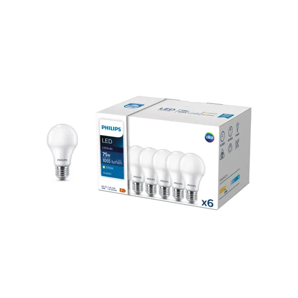 LEDbulb ND 10-75W A60 E27 827 6CT image 1