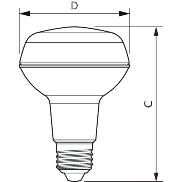 CoreProLEDspot D8.5-100W R80 E27 827 36D image 2