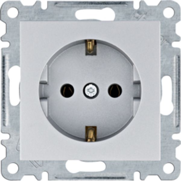 Schuko socket - silver image 1