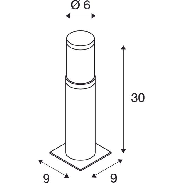 TRUST 30 LED floor stand, stainless steel 316, LED image 1