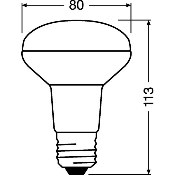 PARATHOM® DIM R80 100 36 ° 9.6 W/2700 K E27 image 3