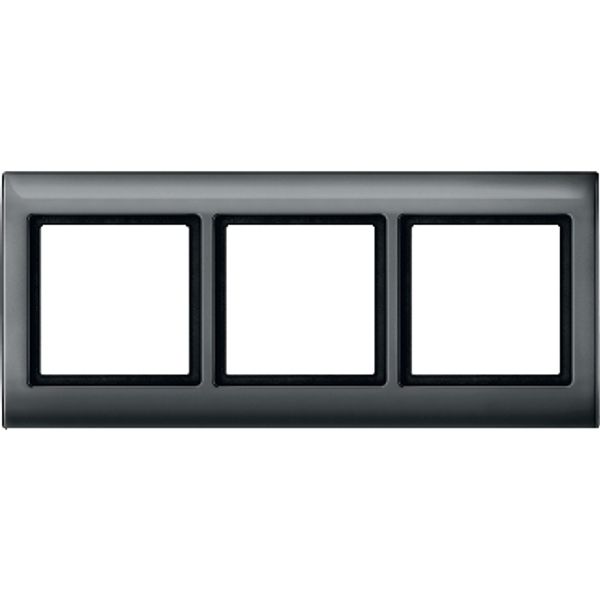 Aquadesign frame, 3-gang, anthracite image 2