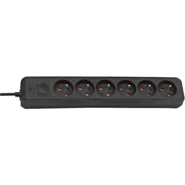 Eco-Line extension lead black 6-way 1,5m H05VV-F 3G1.5 *FR/BE* image 1