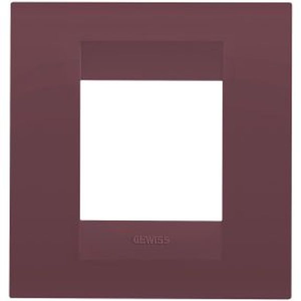 GEO INTERNATIONAL PLATE - IN PAINTED TECHNOPOLYMER - 2 MODULES - TUSCAN RED - CHORUSMART image 1