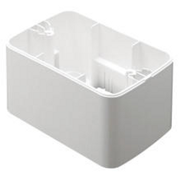 WALL-MOUNTING BOX - FOR TOP SYSTEM PLATE - 1/2/3 GANG - CLOUD WHITE - SYSTEM image 1