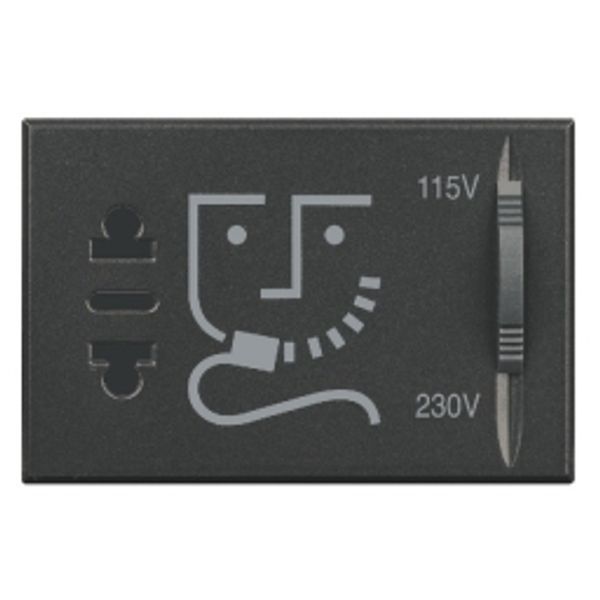 SHAVER SOCKET 230V DARK image 1