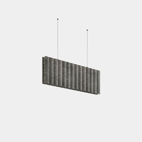 Lineal lighting system Infinite Pro Acoustic 1136mm Suspended Hexa-Cell 33.8W TW 2700K-6500K CRI 80 DALI DT8 Dark grey felt IP40 1347lm image 1