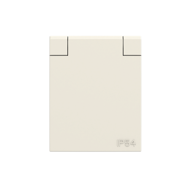 3288 BL Socket Schuko IP54 f/panel White image 1