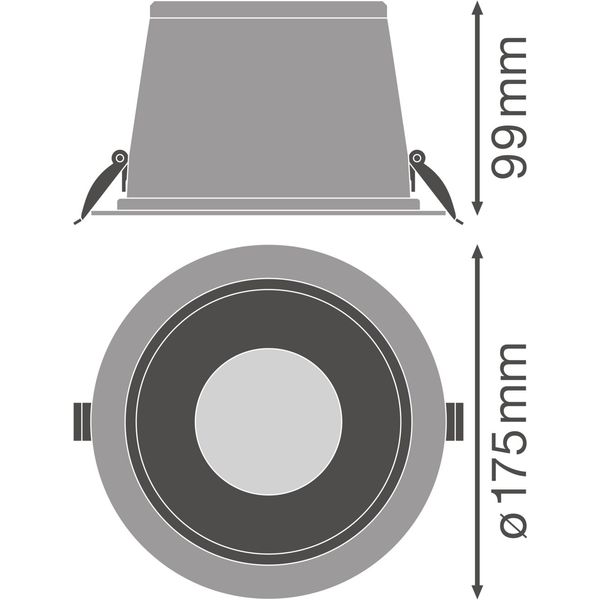 BIOLUX HCL DOWNLIGHT DALI DN150 S 21W TW DALI image 16