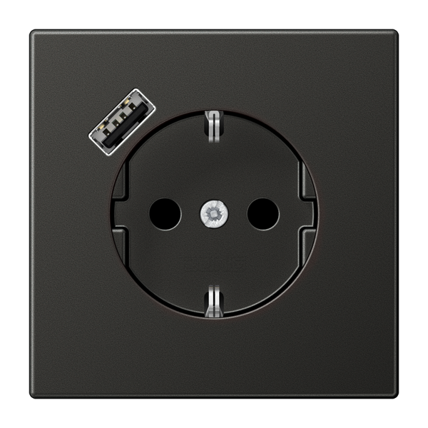 SCHUKO socket with USB type C AL1520-18CAN image 1