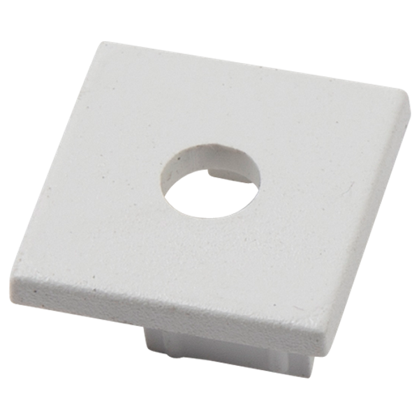 End Cap with hole for Plaster In Outside Corner Profile IP20 White image 2