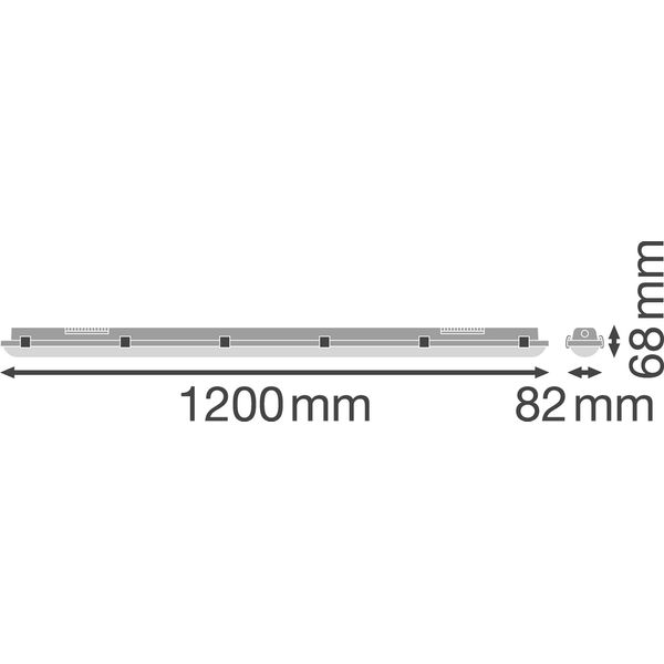 DAMP PROOF DALI 1200 32W 865 IP65 GY image 3