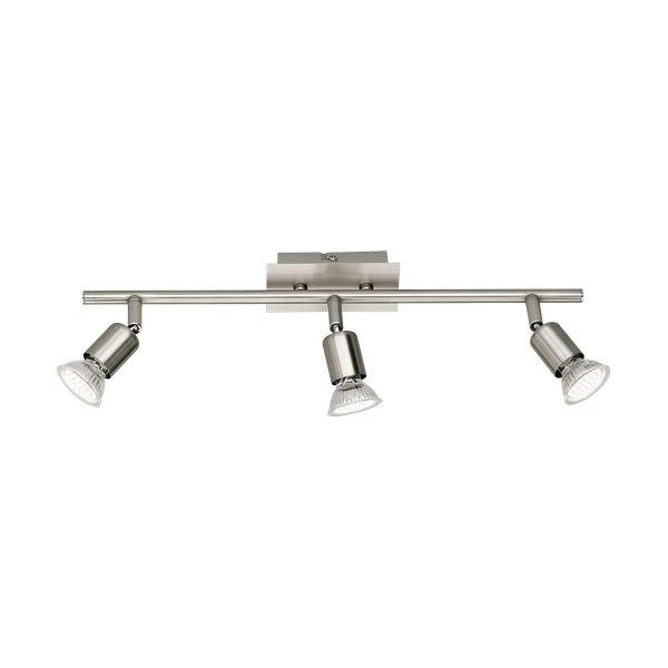 Nimes spotlight 3-pc GU10 brushed steel image 1