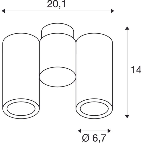 ENOLA_B SPOT double, Wall- & ceiling luminaire 2xGU10, black image 2