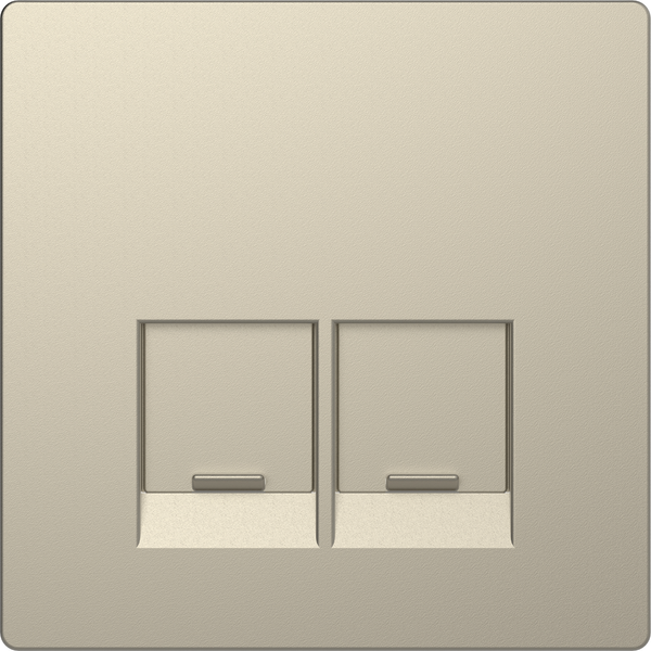 Central plate 2-gang f. Schneider Electric RJ45-Connector, sahara, System Design image 4