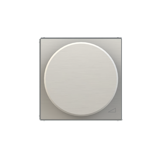 8560.2 AI Cover plate with rotatory knob for dimmer - Stainless Steel for Dimmer Turn button Stainless steel - Sky Niessen image 1