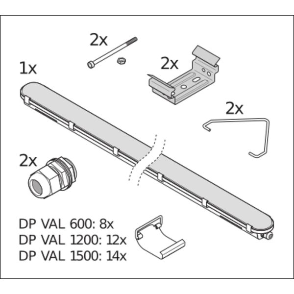 DAMP PROOF VALUE 1500 50W 4000K IP65 image 11