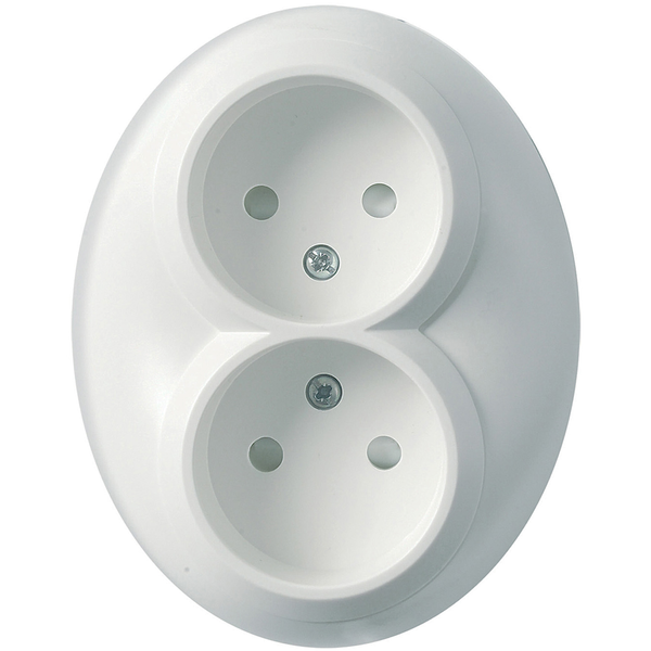 Renova - double socket outlet - 2P - 16 A - 250 V AC - white image 4