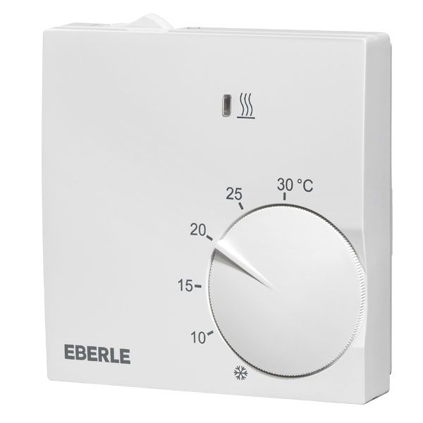 Active white room controller extra flat, 5-30C, AC 230V, 1 NC contact, 5 A, on/off, lamp heat, with TA approx.5K, RAL 9016 image 1