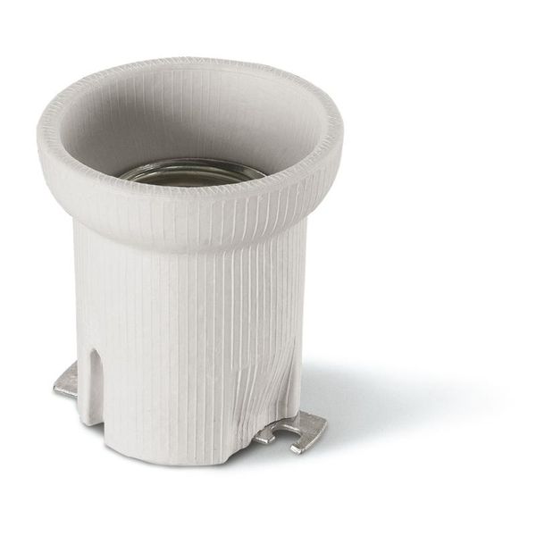 CERAMIC LAMPHOLDER WHITE -E40 image 1