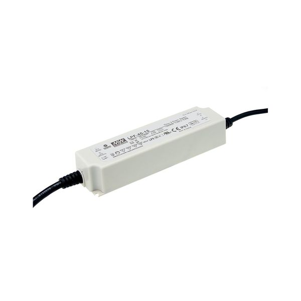 LPF-40-24 Led driver, IP67 40W, 24V, 1,67A CV+CC, MEAN WELL image 1