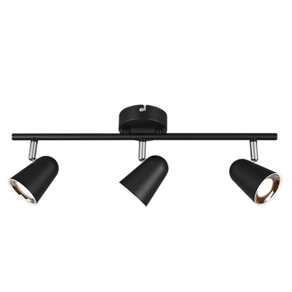 Toulouse LED spotlight 3-pc matt black image 1