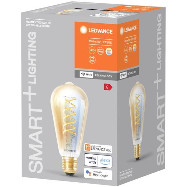 Smart+ WiFi Filament Edison Tunable White 2200K E27 image 1