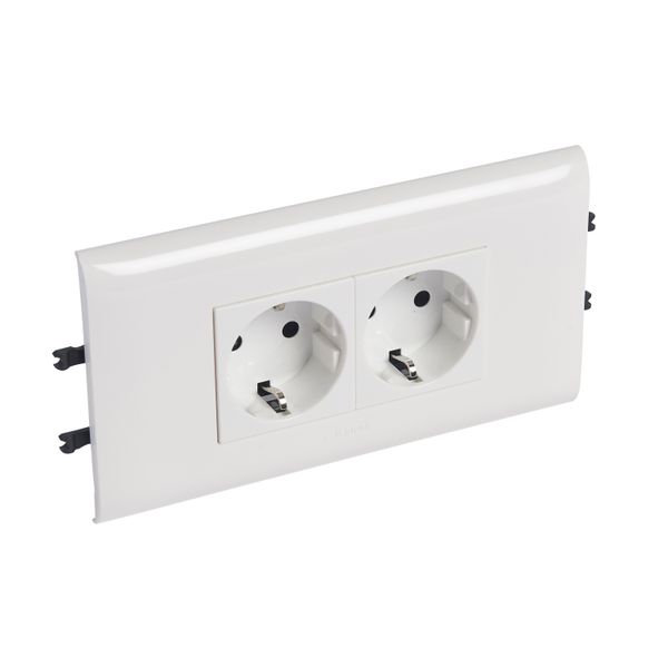 PRISE SPEC. DLP SUPPORT COUV 85 INTEGRE SCHUKO 2X2P+T  BORNES AUTOMATIQUES image 1