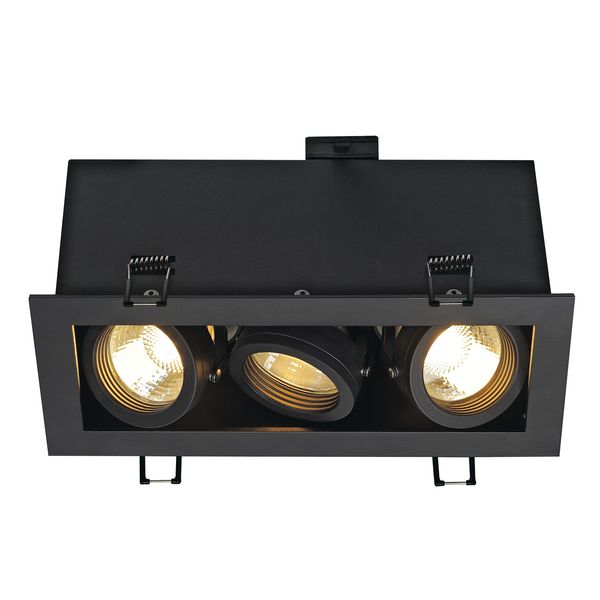 KADUX 3 GU10 Downlight, angular, matt black, max. 3x50W image 3