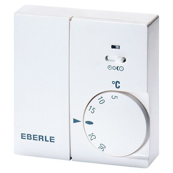 Room controller radio transmitter 868 MHz, analog temperature setting and switch, battery operation. image 1