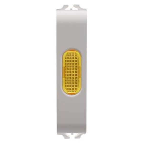 SINGLE INDICATOR LAMP - AMBER - 1/2 MODULE - NATURAL SATIN BEIGE - CHORUSMART image 1