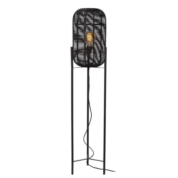 Lucide HERMINE - Floor lamp - Ø 30 cm - 1xE27 - Black image 1