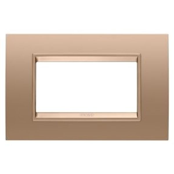 LUX PLATE - IN METAL - 4 MODULES - SOFT COPPER - INNER FRAME MATT SOFT COPPER - CHORUSMART image 1