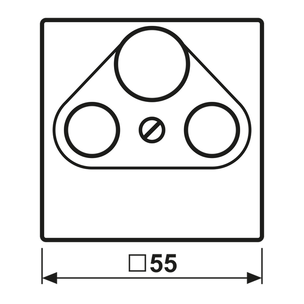 Centre plate for TV-FM-SAT socket A561PLSAT image 3