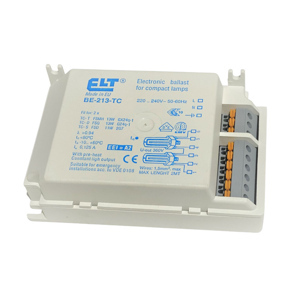 Electronic ballast 1*13W 2*13W BE-213-TC-3 ELT image 1