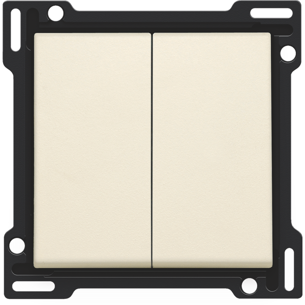 Finishing set for two-circuit switch, two-way switch + N.O. push butto image 2