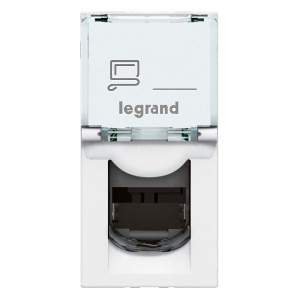 RJ45 socket Mosaic category 6A UTP 1 module white image 2