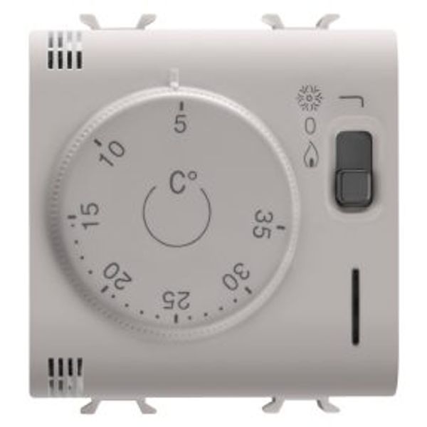 THERMOSTAT - 230V ac 50/60Hz - 2 MODULES - NATURAL SATIN BEIGE - CHORUSMART image 1