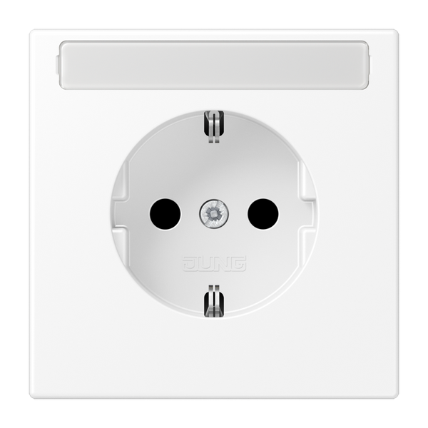 SCHUKO socket with inscription field LS1520NAWWM image 2