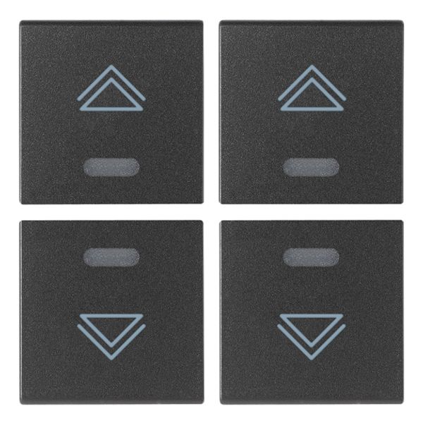 Four half-buttons 1M regul.symbol grey image 1