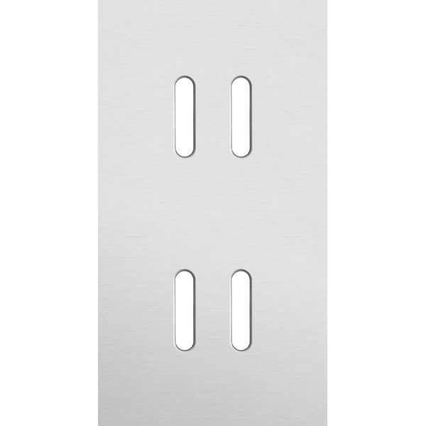 Twofold faceplate, vertical 71 mm centre distance, for double switch f image 1