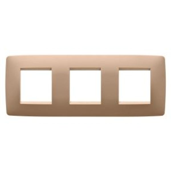 ONE INTERNATIONAL PLATE - IN PAINTED TECHNOPOLYMER - 2+2+2 MODULES HORIZONTAL - SOFT COPPER - CHORUSMART image 1