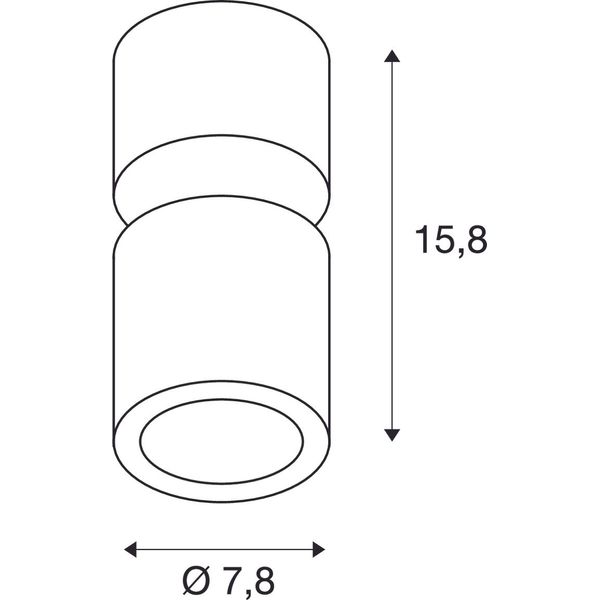 SUPROS 78, ceiling light, LED, 3000K, round, black, 60ø lens image 2