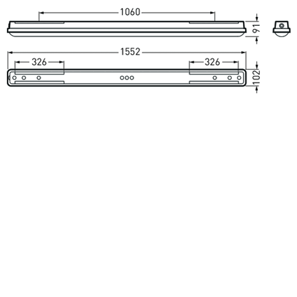 Weather-proof luminaires Oleveon Fit Lens Grey ET 57W 7900lm Wide (W) IP66 IK03 3 SDCM 7129040 image 2