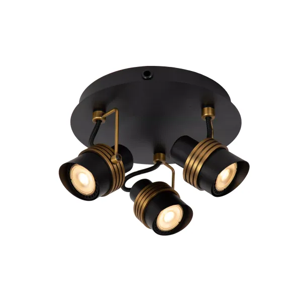 TUNDRAN Ceiling spot.-Black-Ø21-3xGU10-5W-Metal image 1